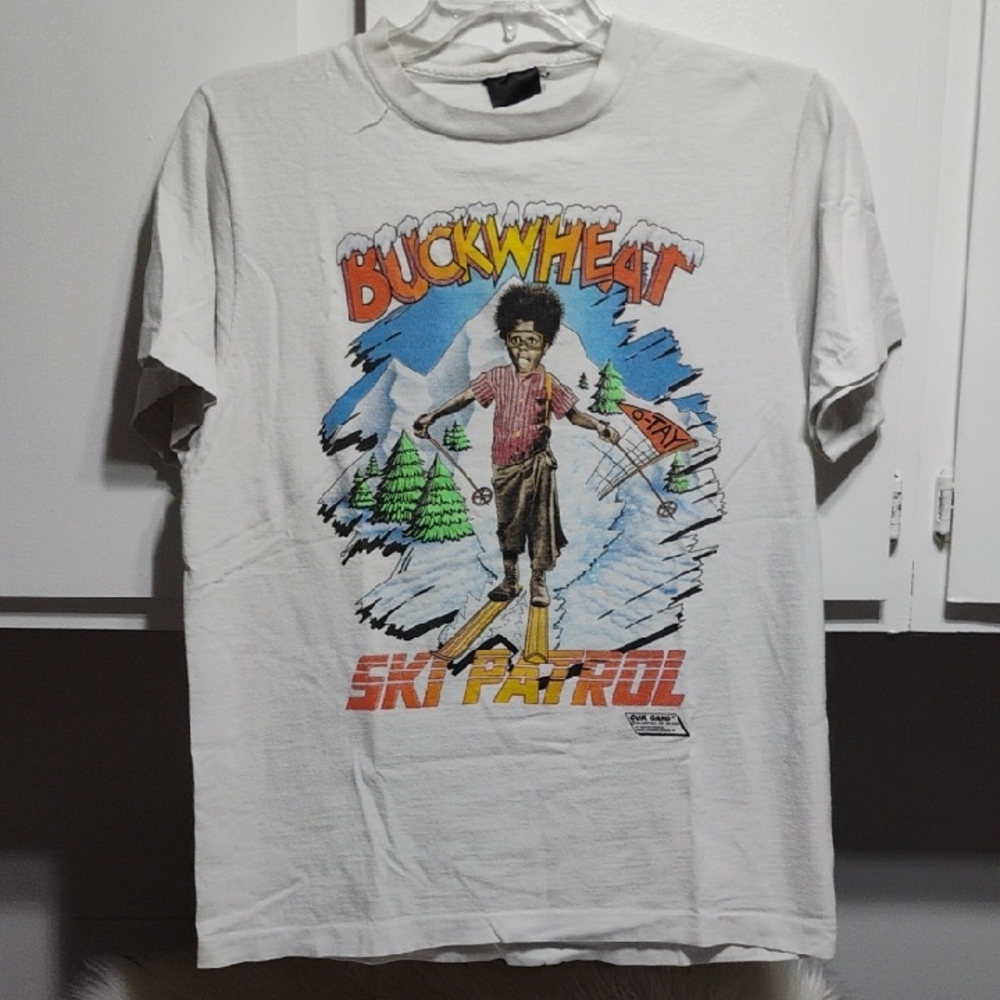 (C-64) RARE! Buckwheat Ski Patrol Our Gang 1965 Single Stitch Vintage Tee